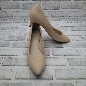 Cole Haan Nude Tan Beige Pointed Toe Kitten Heel Neutral Women's Size 10 Dress